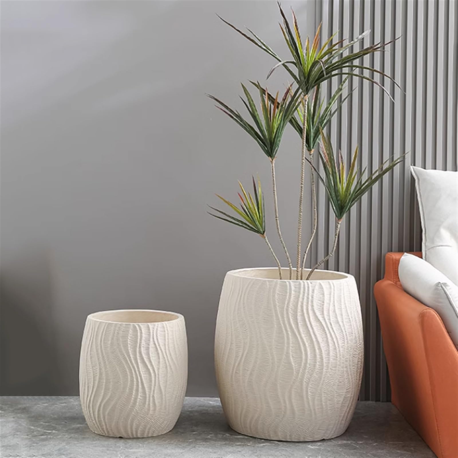 Amazon.com: Flowerpot Floor Plant Pots Cement Large Round Planters Simple  Water Pattern Pattern Solid Color Green Plants Floriculture Flower Pots  Ceramic Planter Pot (Color : Beige, Size : 005) : Everything Else
