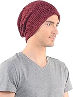 Vista 2 de FORBUSITE Gorro de punto largo holgado para hombre para verano e invierno, de gran