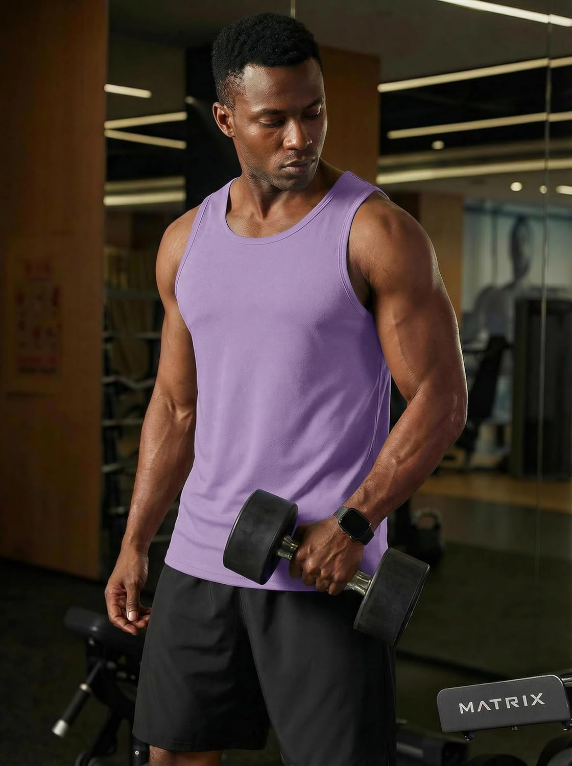 TACVASEN Men's UPF 50+ Tank Top Moisture Wicking Summer Tank Workout Gym Mucsle Swim Shirt Sleevless Shirts for Men - Image 3