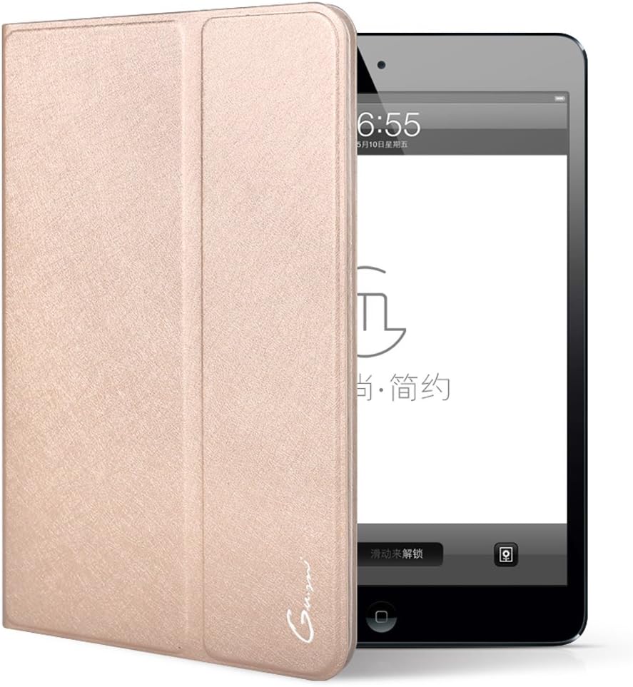 ST New Arrival Gumi Apple iPad Air Luxus Golden Slim Smart Cover iPad 5 Protector Case - Gold/Pink/Red/Blue/Purple/White/Black/Rose (iPad 5/Air case-Gold)