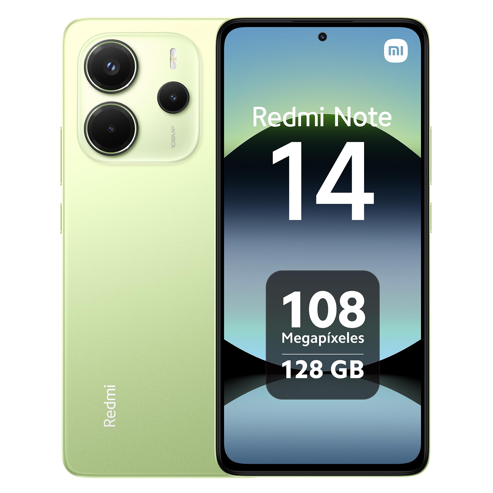 Xiaomi Redmi Note 14 - Smartphone de 8+128GB, Pantalla de 6.67" AMOLED FHD+ 120Hz, MediaTek Helio G99-Ultra, cámara de 108MP, TurboCharge 33W, 5500 mAh, Cargador no Incluido, Verde (Versión ES) 2 71H0Kr ROFL