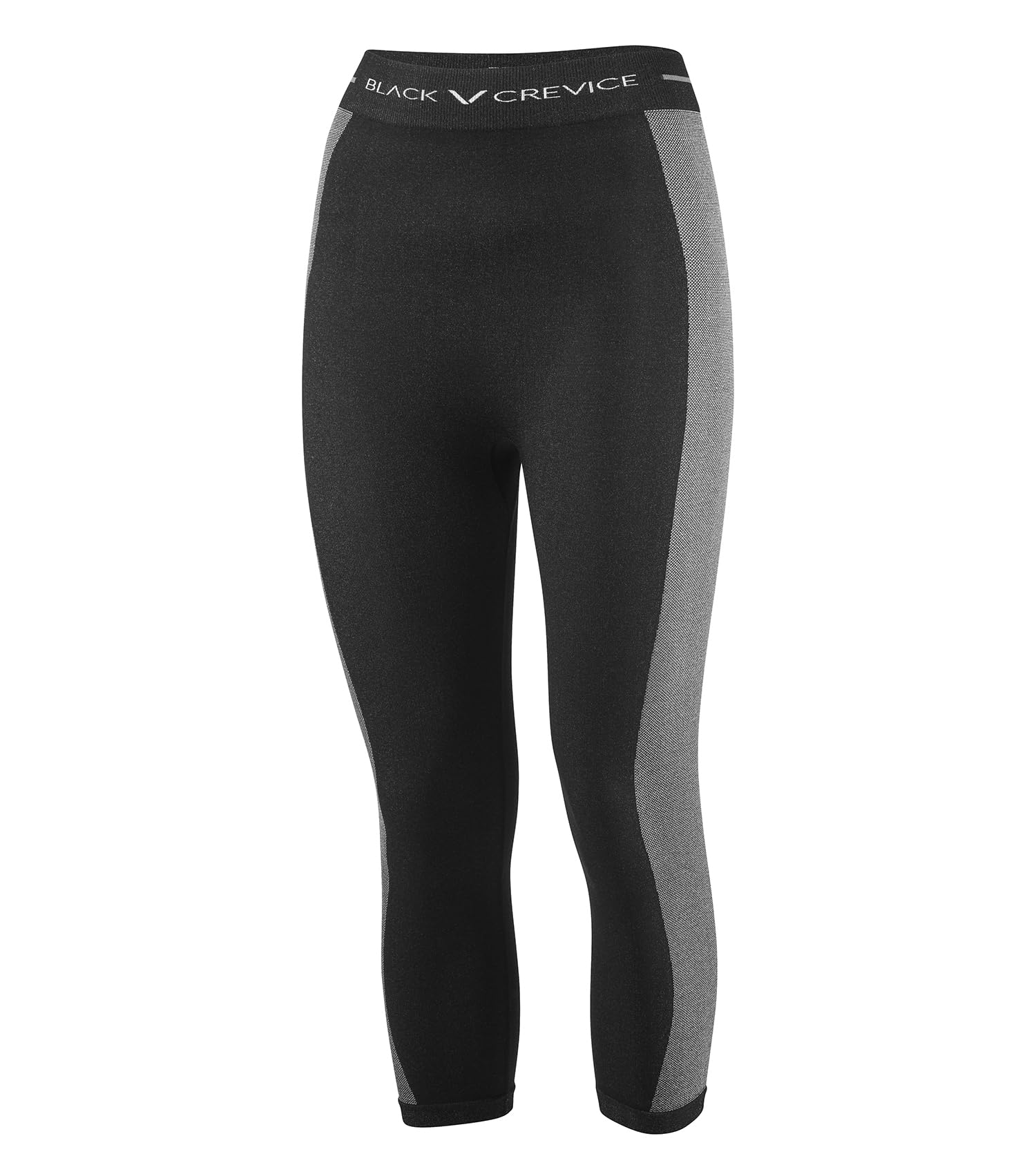Black Crevice Damen-Funktionsunterwäsche-Set I Thermo-Langarmshirt & 3/4 Hose I Warme Damen-Skiunterwäsche I Winter Thermowäsche