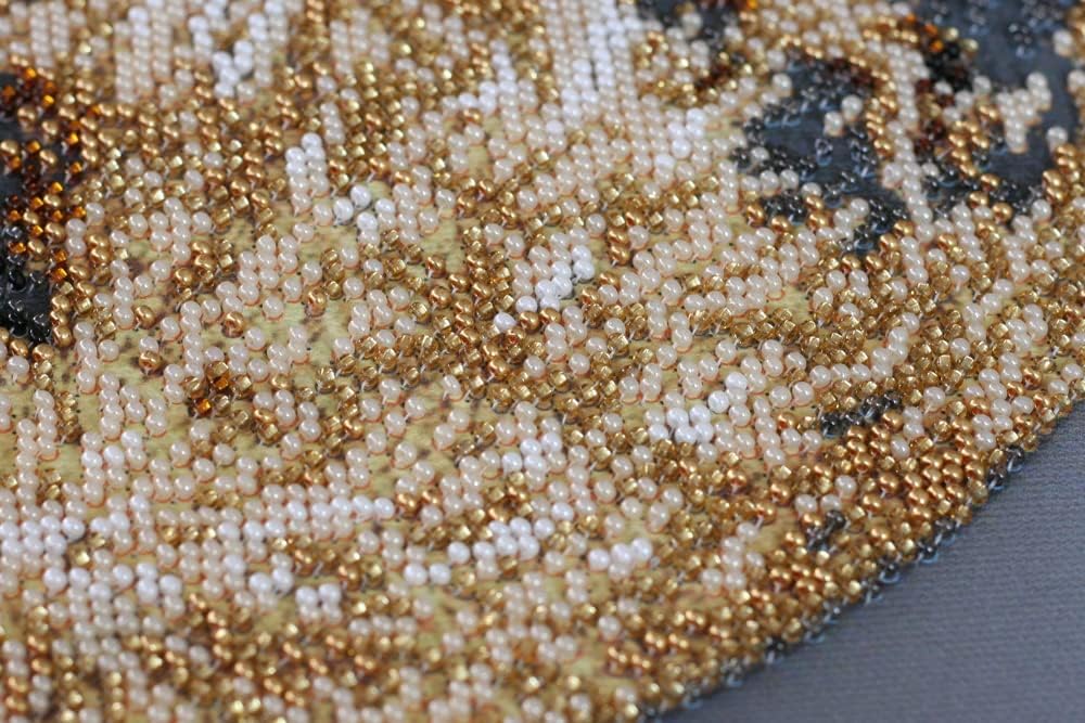 Bead Embroidery Kit Night Full Moon Beaded Stitching Heedlepoint Handcraft DIY