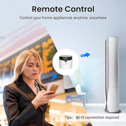 Miniatura 9 de BroadLink RM4 Mini Smart Remote y Sensor Cable Set RM4 Mini S (solo Wi-Fi de 2.4 GHz), Hub de control remoto IR universal con monitor de temperatura