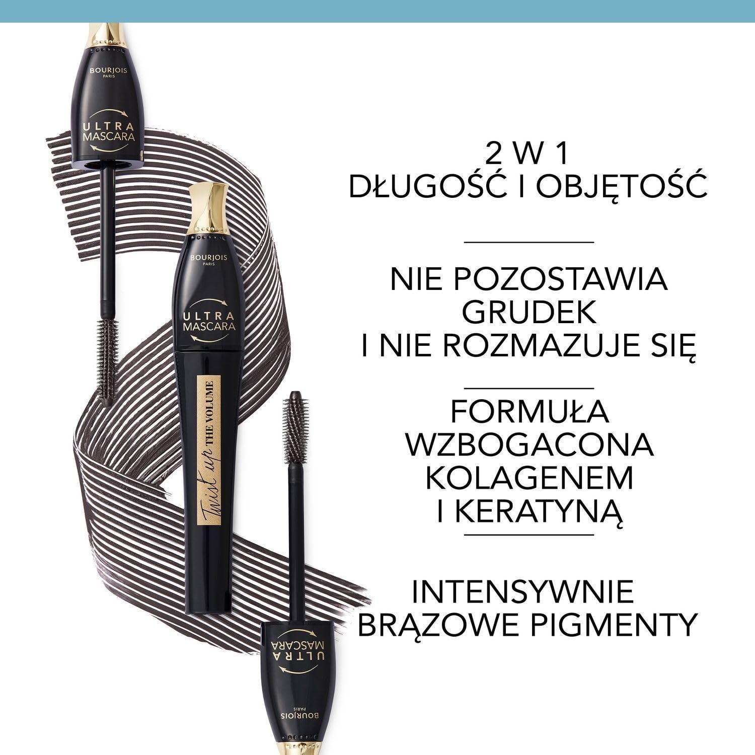 Bourjois Twist Up Tusz do Rzęs, 02 Ultra Brown, 8 ml