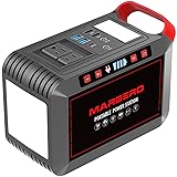 Portable Power Station 300W MARBERO 237Wh Camping Solar Generator Backup Lithium Battery with Pure Sine Wave 110V AC Outlet, USB C, USB A, DC for Outdoors Camping CPAP Home Blackout Emergency M823 237WH 300W