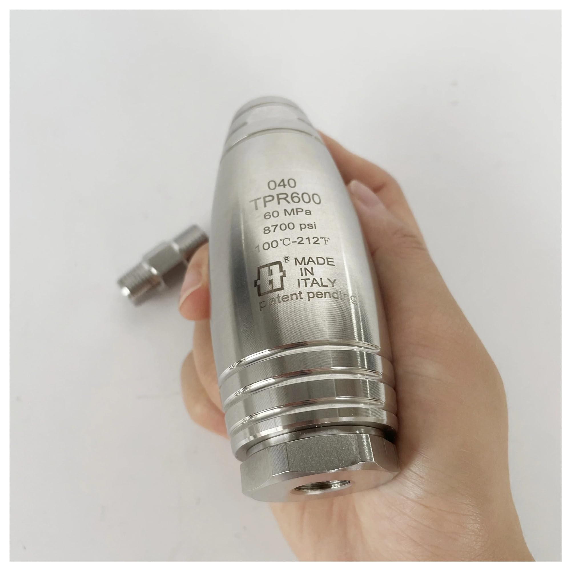 Ugello rotante turbo ad alta pressione da 500/600 bar, attacco rapido da 1/4" con anima in acciaio al tungsteno for la pulizia dell'acqua potabile(500l600 bar 040)