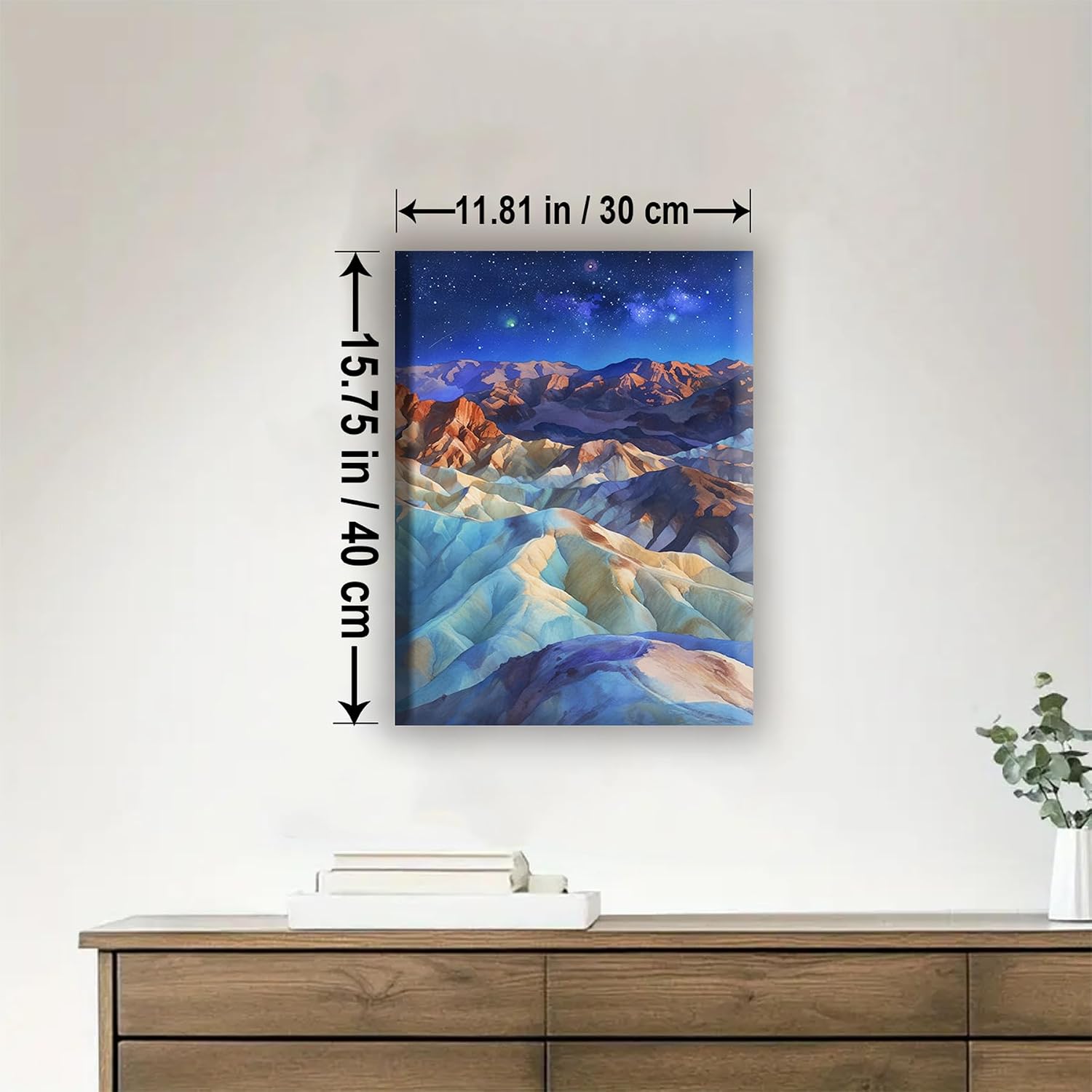 Aeontinity Death Valley California Nevada National Park Framed Canvas DIY Paint by Numbers Kit Bar Cafe Cave Home Room Wall Bathroom Porch Patio Decor Gift, 16 x 12 Inch image 2