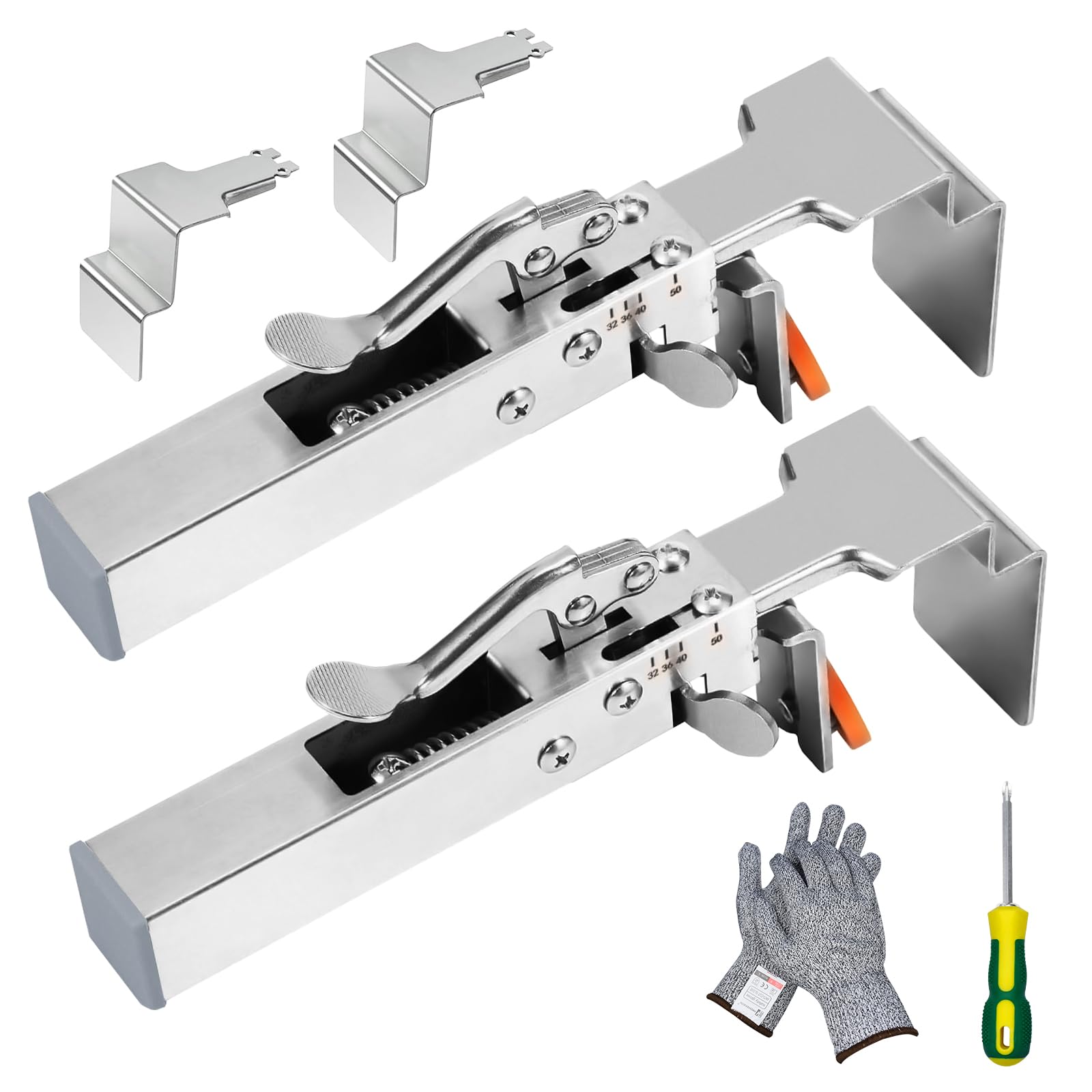 BSTSLL Drawer Front Installation Clamps Adjustable Drawer Fixing Clamp, 2 Pcs Cabinets Face Clamps Drawer Panel Installation Fixing Clips with Large