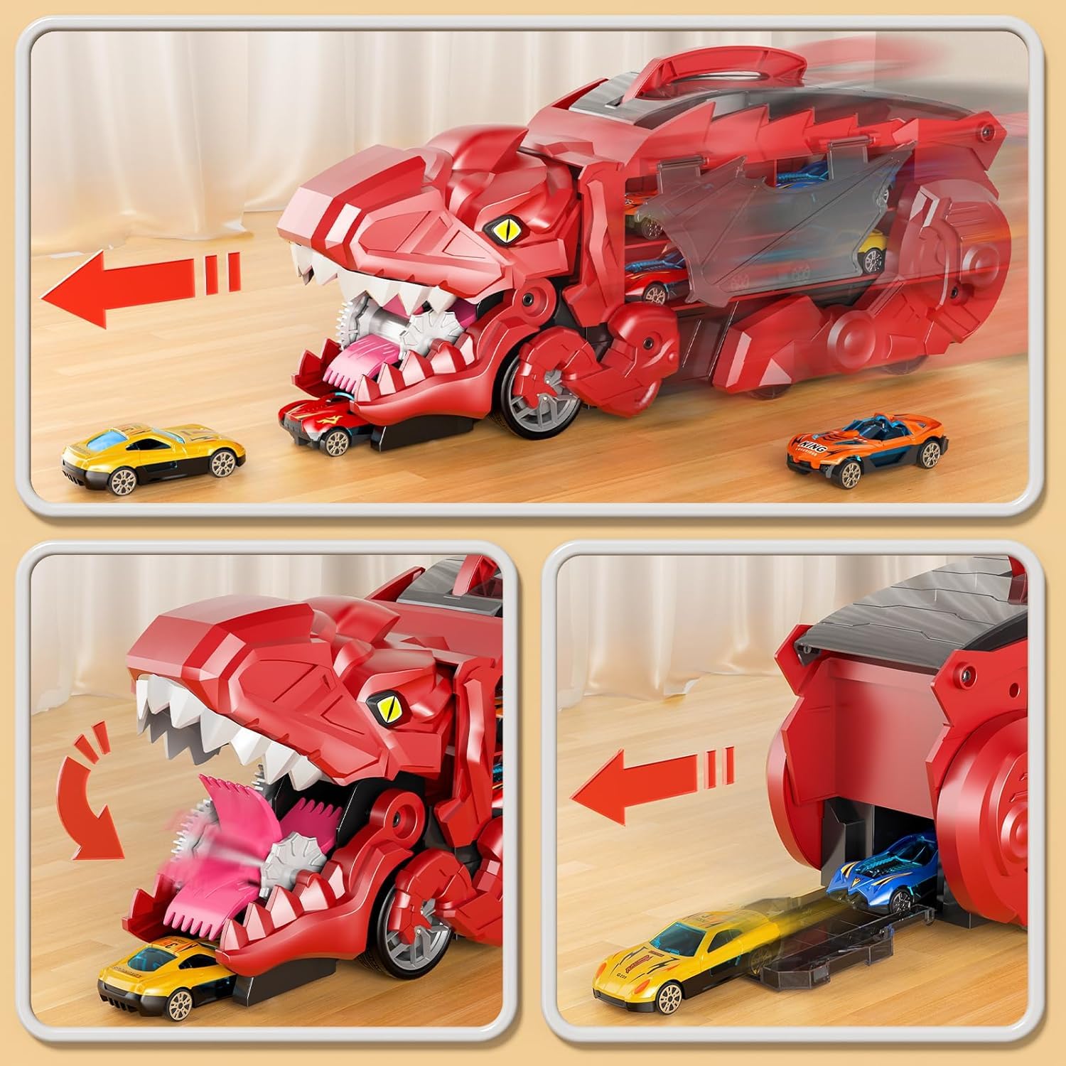 Amazon.co.jp: 恐竜キャリアトラック 恐竜輸送車 恐竜トラック 輸送