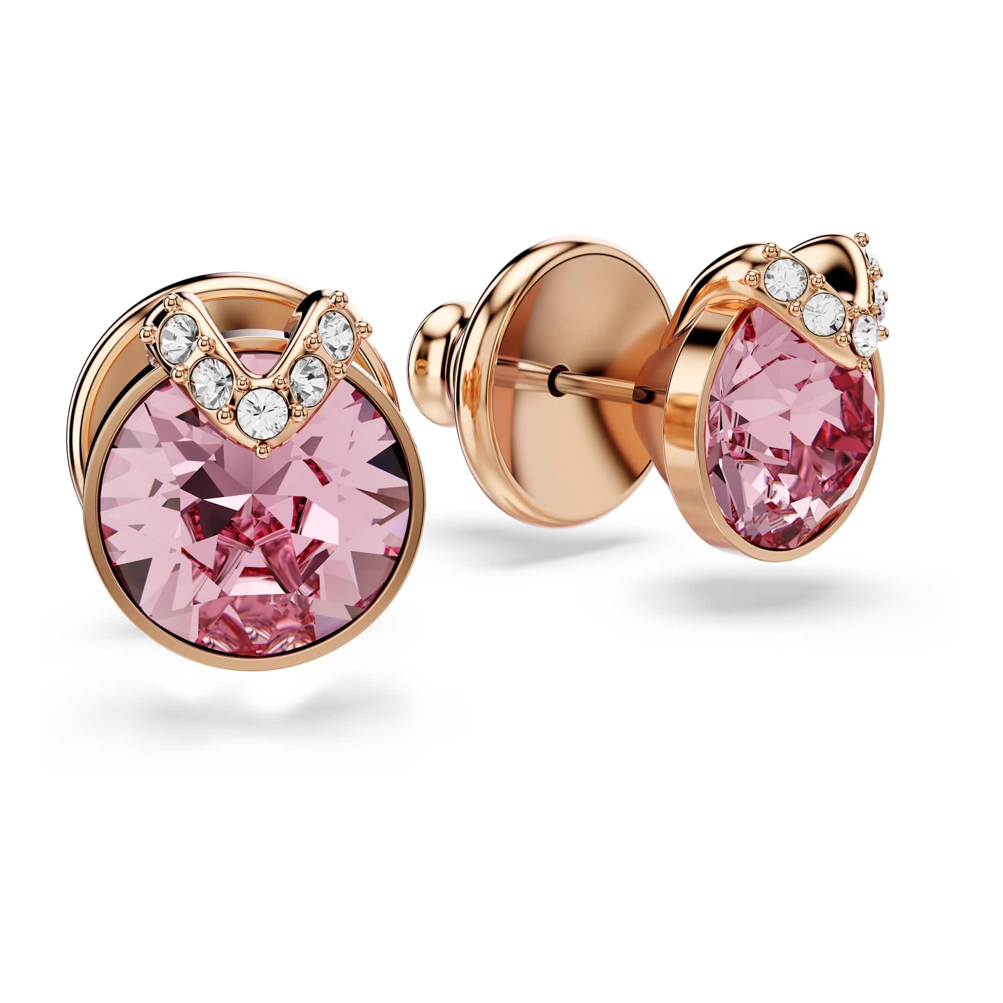 Swarovski Bella Kolekcja Kolczyki sztyfty, Szlif okrągły, Pavé