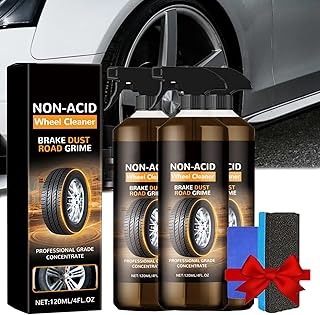 Wblaze Non Acid Wheel Cleaner, Wheelblaze Wheel Cleaner, Wheel Blaze Cleaners, Turn Filthy Wheels into Instant Shine and Lasting Protection, Automobile and Tire Power (3PCS)