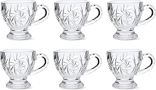 FEELINGS Crystal Glass Tea Cup and Saucer Set