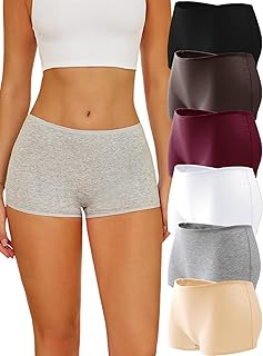 ALL OF SHE Boxershorts Damen Baumwolle–Unterwäsche Frauen Bequem und Unterhosen Atmungsaktiv, Pantys Damen Für Alltag, 6 Stück, Größen S-XXL