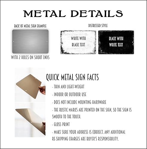 Miniatura 3 de 8" x 12" Personalized Hobby Farm Metal Sign - Ranch Farmer Chickens Cattle New Distressed Black or White Wall Art