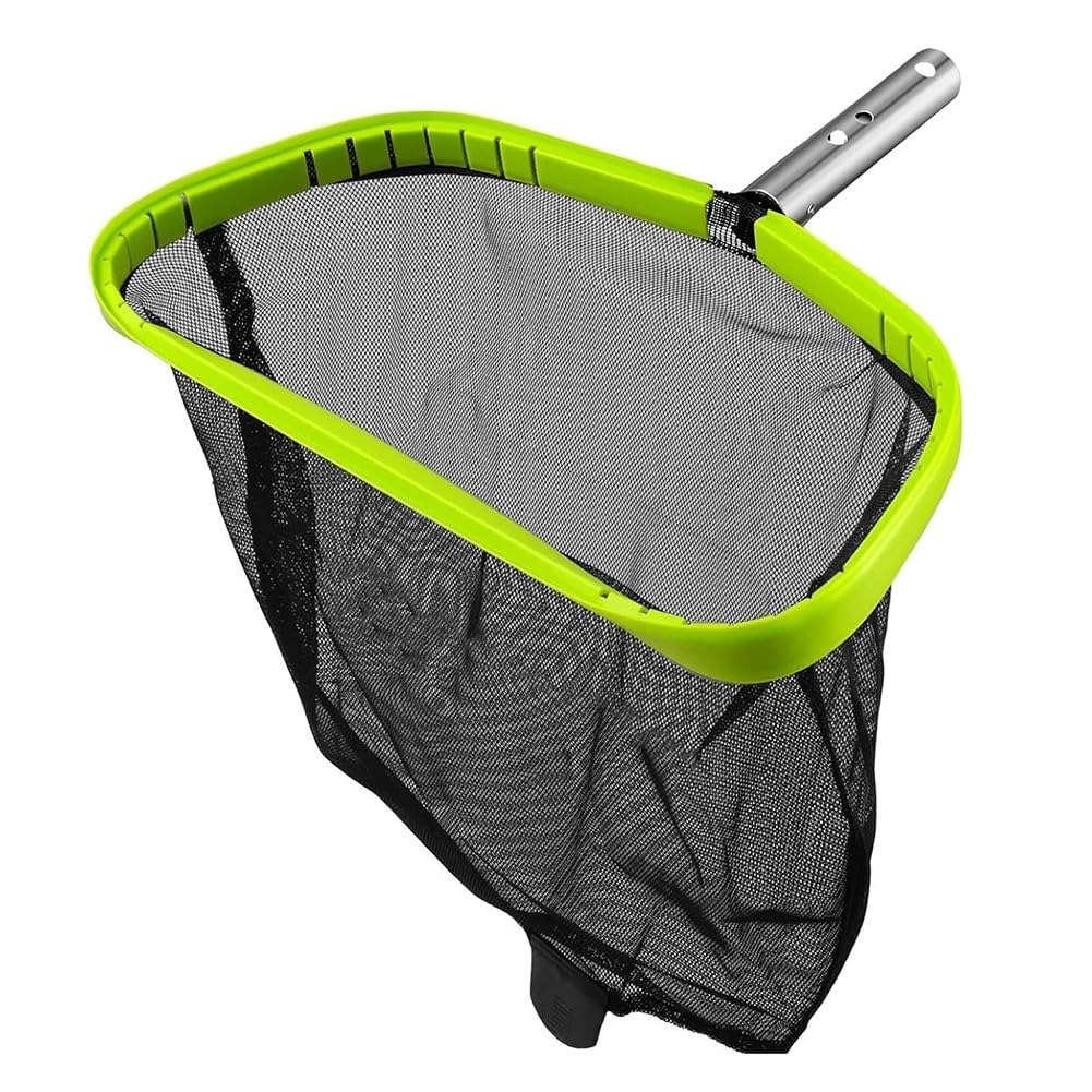 Épuisette d'été avec manche télescopique – Épuisette à mailles fines pour enlever efficacement les feuilles et les débris – Outil de nettoyage essentiel pour piscine