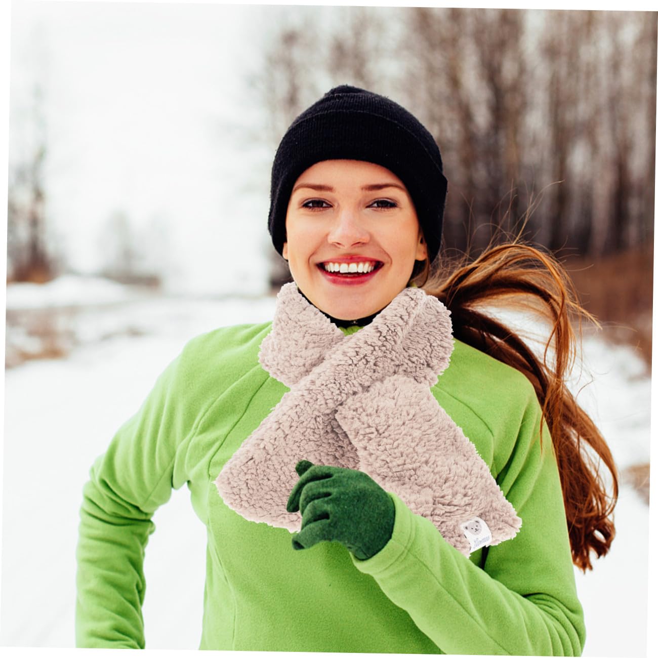 PRETYZOOM 4 Stück Schal Pañuelos Para Mujer Winterhandschuhe Reithandschuhe Skihandschuhe Winterwickel Pelzige Hülle Winterhalswärmer Damen-nackenwickel Plüsch Kunstpelz Verdicken Kind