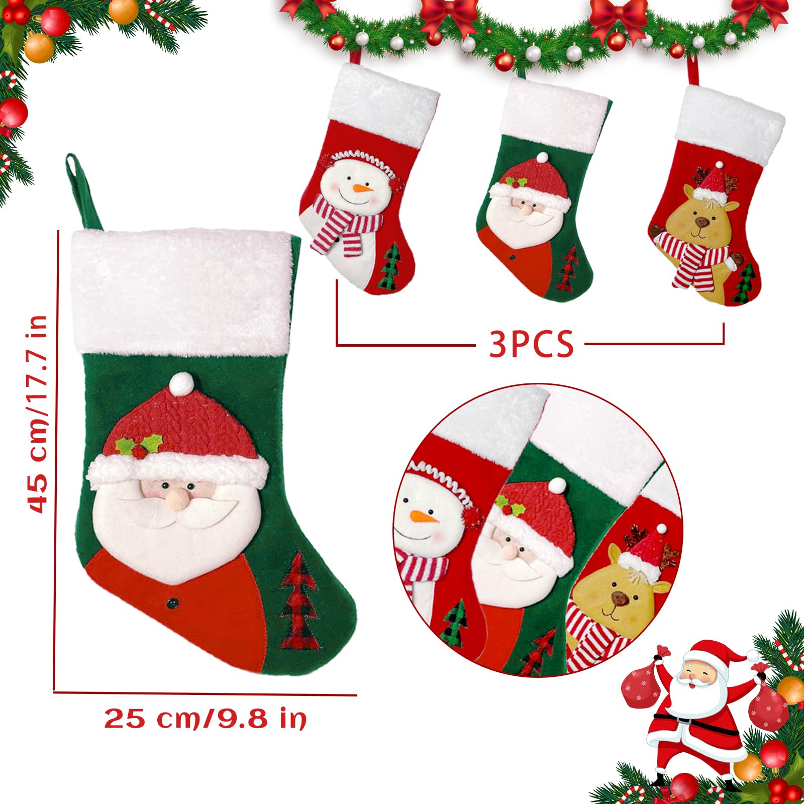 2 Calze Della Befana Personalizzate - Calze Natalizie A Maglia Grande Per Regali E Decorazioni - Foto 3
