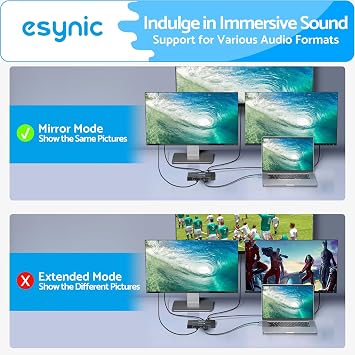 eSynic Professional HDMI Splitter 1 in 4 Out 4K@30HZ 4 Way HDMI Adapter 4k HDCP 1.4 Hdcp Bypass Splitter Plug&Play for Fire Stick PS4 Blu-ray Player etc[No Extend Mode][No Switcher][No CEC]