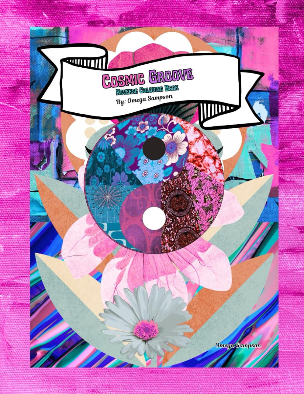 Cosmic Groove Reverse Coloring Book: 24 Pages Sketch Doodle Activity