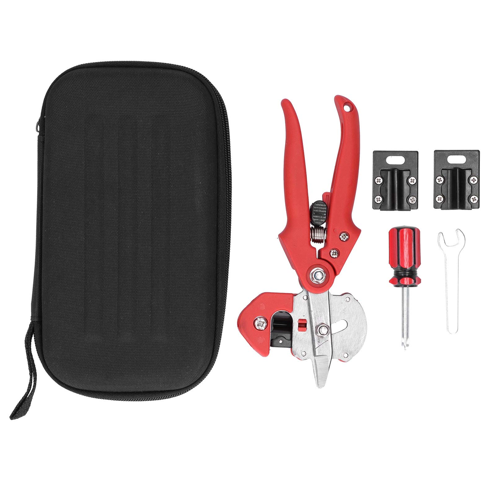 Cocoarm Set di Attrezzi per Innesto da Giardino Cesoie per Potatura per Innesto di Alberi in ABS con Custodia Taglio Preciso dei Rami per Potatura e Giardinieri per Innesti di Piante (rosso)