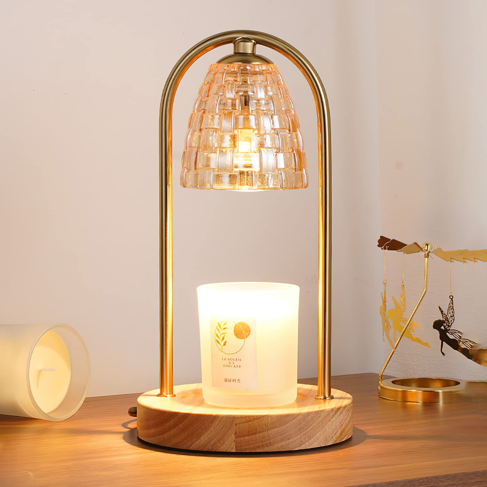 Uezeth Candle Warmer Lamp with 2h/4h/8h Timer & Aromatic Candle Holders for Home, Office & Gift