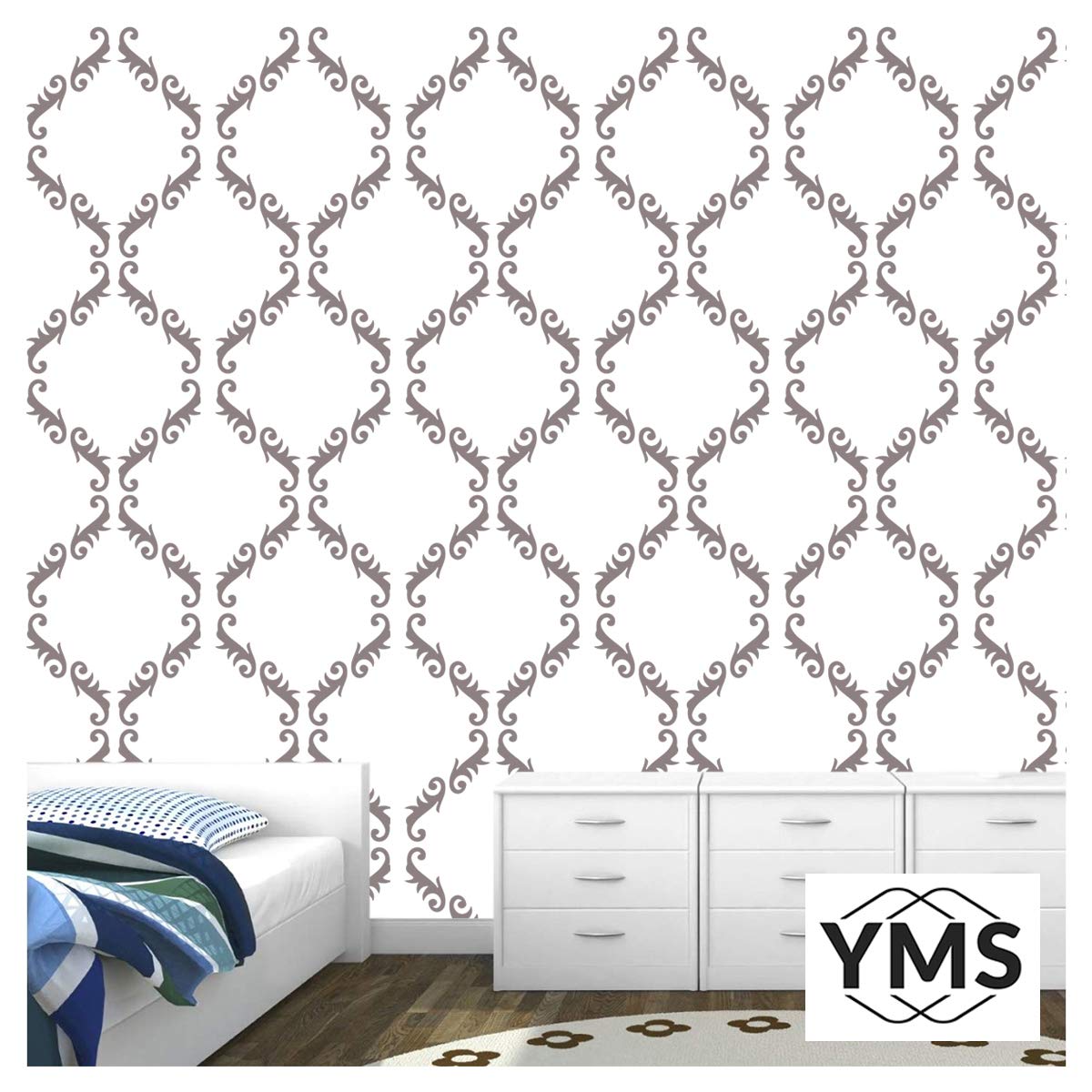 YMS Rangoli Design Reusable DIY Wall Stencils for Home Wall Decor (PVC, 16-inch X 24-inch) (B082V4DCFZ) Amazon Price History, Amazon Price Tracker