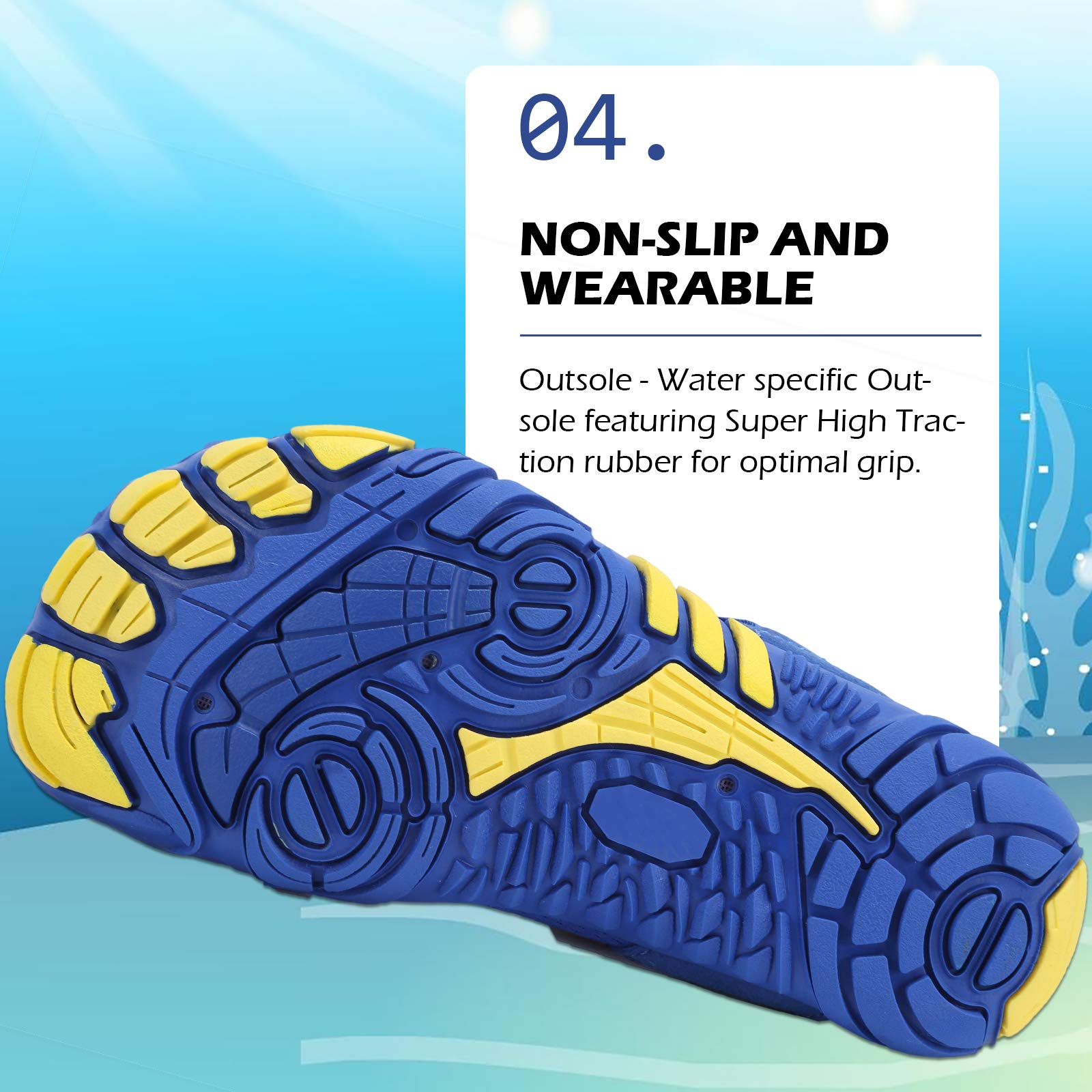 DimaiGlobal Calzado Descalzos Niñas Niños Zapatillas de Trail Running Barefoot Secado Rápido Zapatos de Agua Transpirable Antideslizante para Playa 36EU Azul
