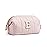 BAGSMART Birthday Gifts Personalized Initial Makeup Bag, Trendy Stuff Gifts for Women Bridesmaid Graduation, Puffy Padded Make Up Bags for Women, Wide-open Toiletry Bag, Pink E