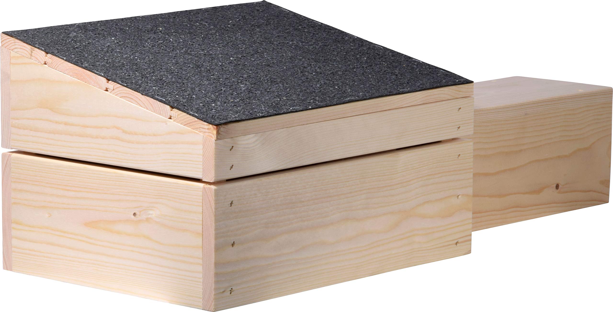 dobar® 22227FSCe Igelhaus Bitumendach Bausatz - Igelschafhaus extra Langer Eingang - Igelhöhle Massivholz - Behausung Igel/Braunbrustigel/Weißbrustigel - Ohne Boden - 74,5 x 29 x 24 cm - Schwarz