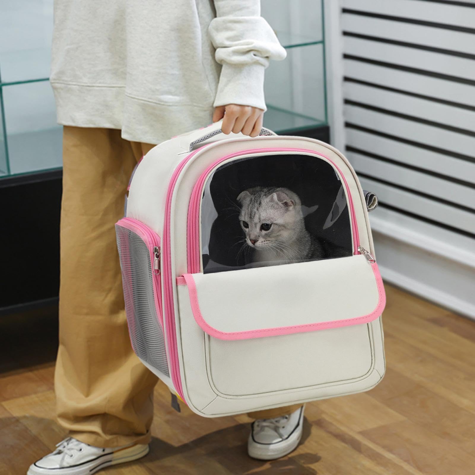 Borsa da trasporto a bolle per gatti, zaino per gatti Borsa zaino comoda e | Zaino portaoggetti Zaino per animali domestici per viaggi all'aperto, escursioni, campeggio,