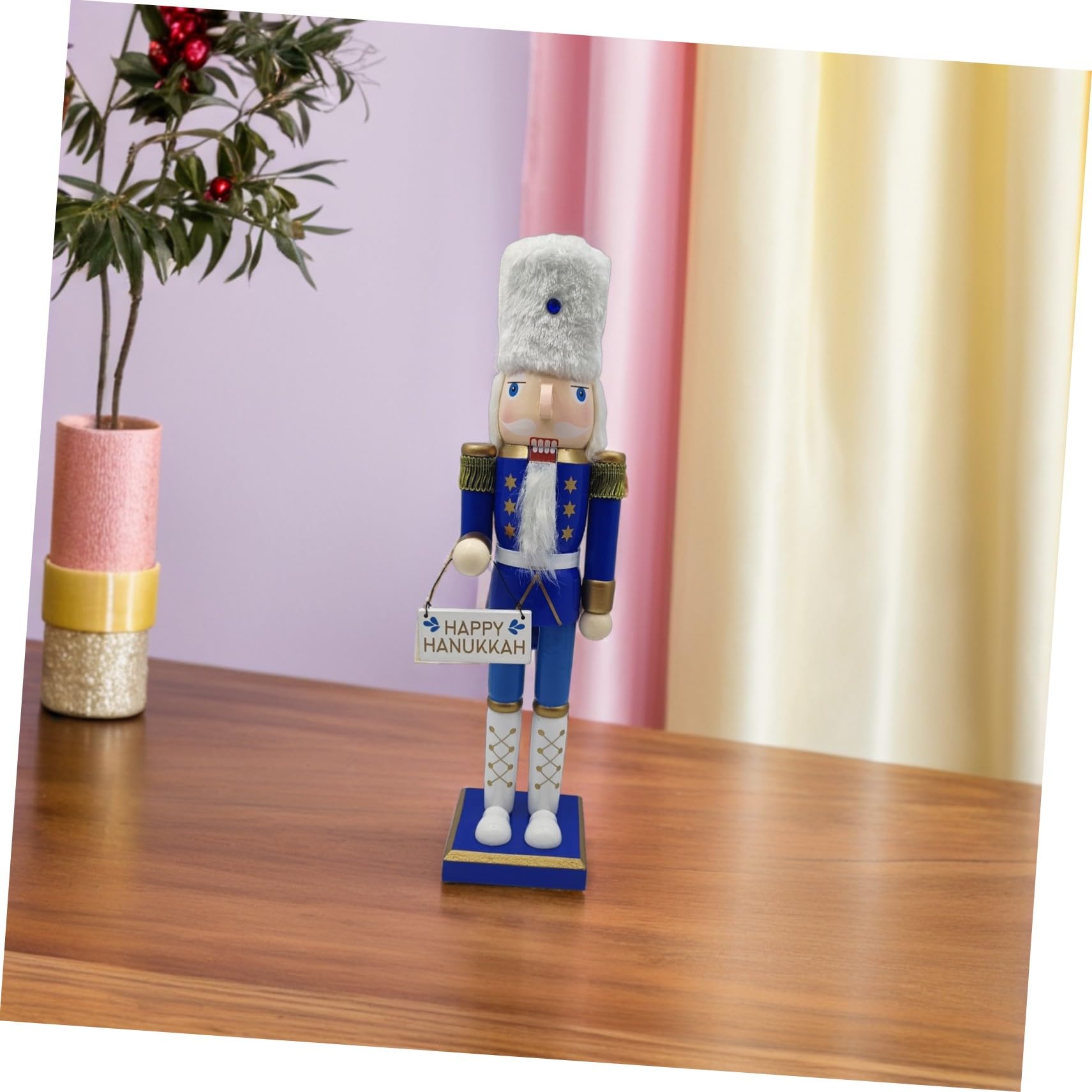 GLEAVI Cascanueces de Hanukkah Madera Figura de Soldado Decoración Mesa Fiesta Hogar Judío
