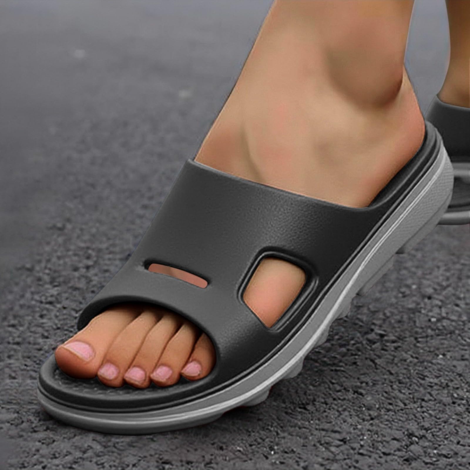 Ciabatte Pantofole Uomo da Camera con Suola Antiscivolo Silenziosa Sottopiede Morbide Pantofole Ospiti Casual e Versatile