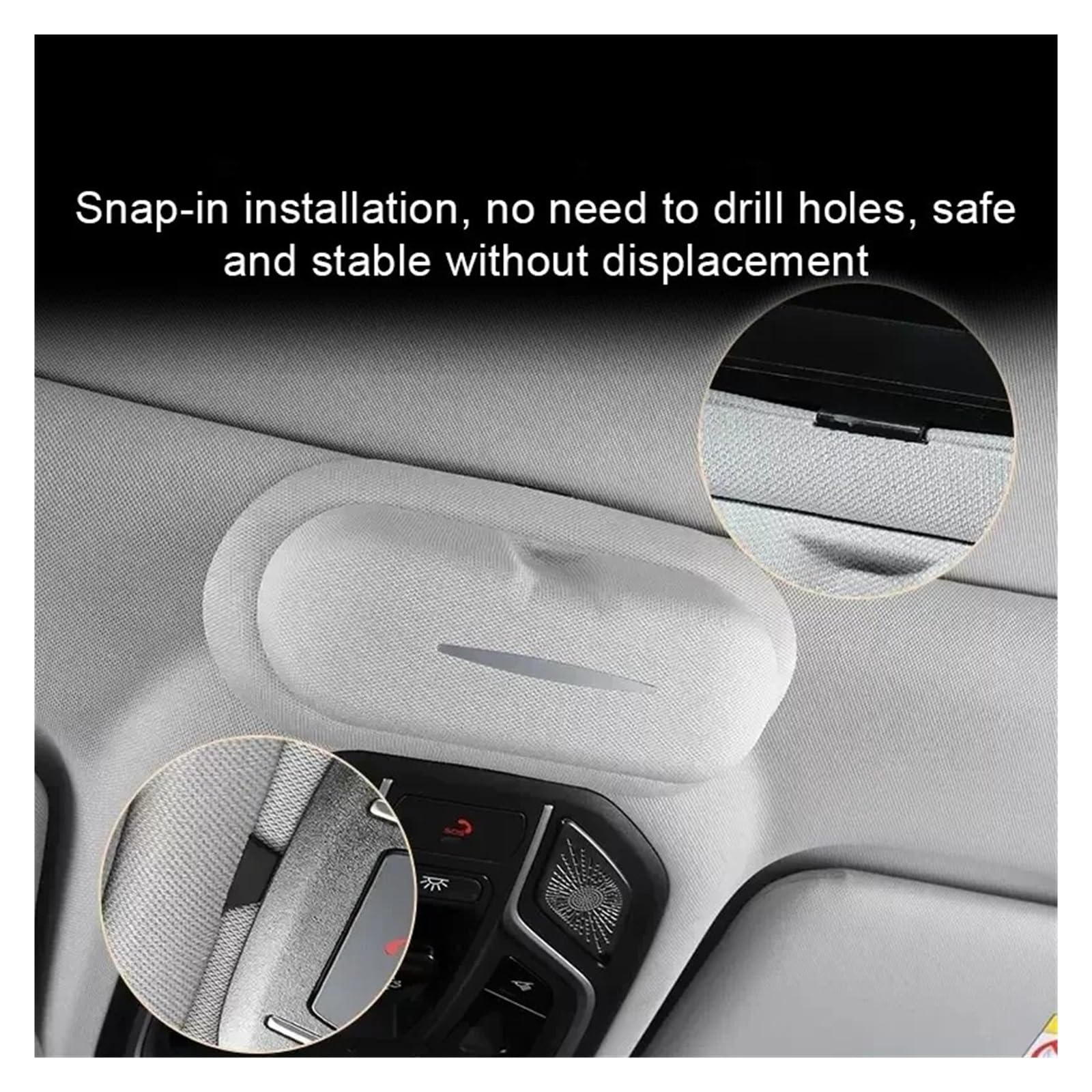 Soporte Gafas Sol Coche para DENZA N7 Estuche Protector Gafas De Coche Caja Almacenamiento para Sol Soporte Modificado Clip Techo Interior Magnetico Gafass Coches(Gray 2pcs)