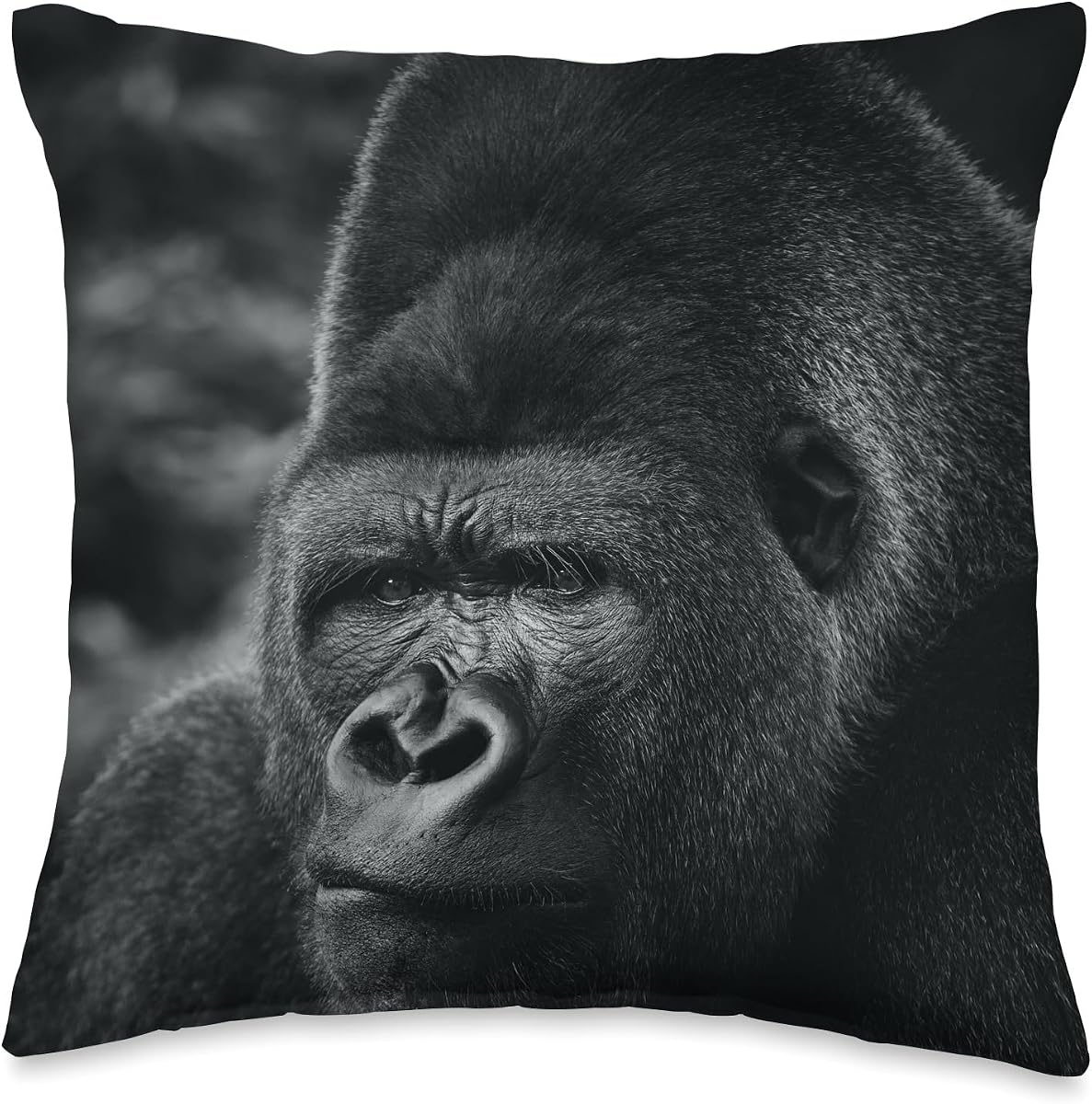 Gorilla Monkey Throw Pillow