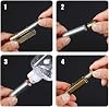 Creative Paraffin Lighters Vintage and Digging Lighters Candle Lighters Kitchen Camping and Fireplace Lighters Gifts for Men (Fuel Not Included) (Golden)
