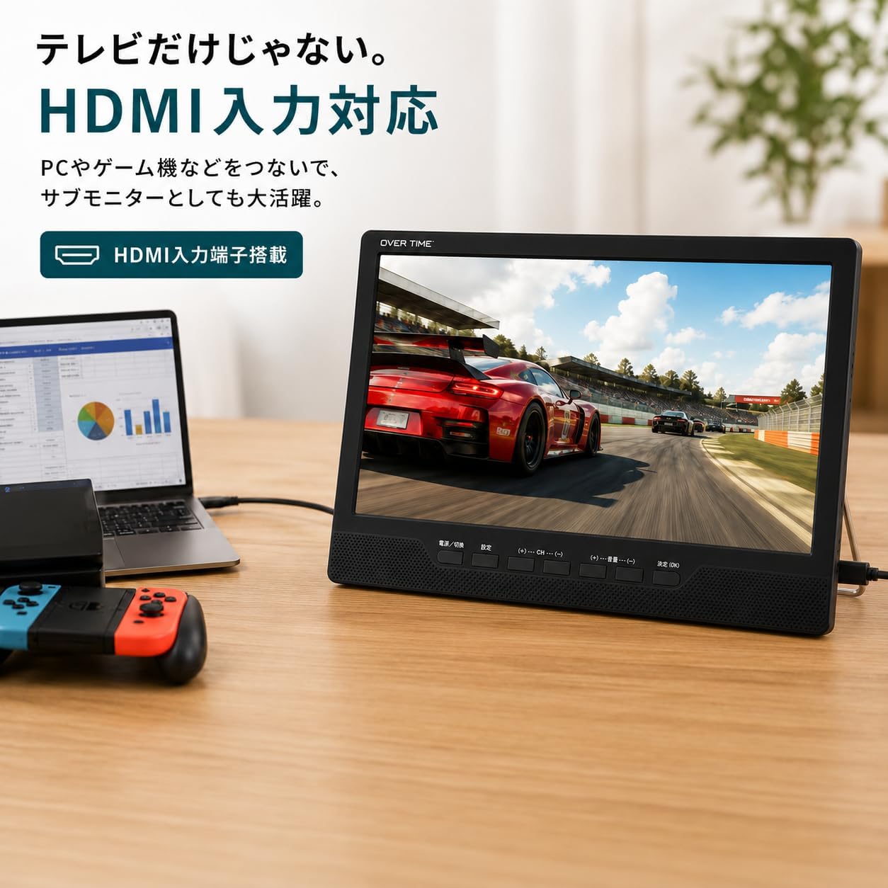 Amazon | ポータブルテレビ 14型 地デジチューナー搭載 フルセグ