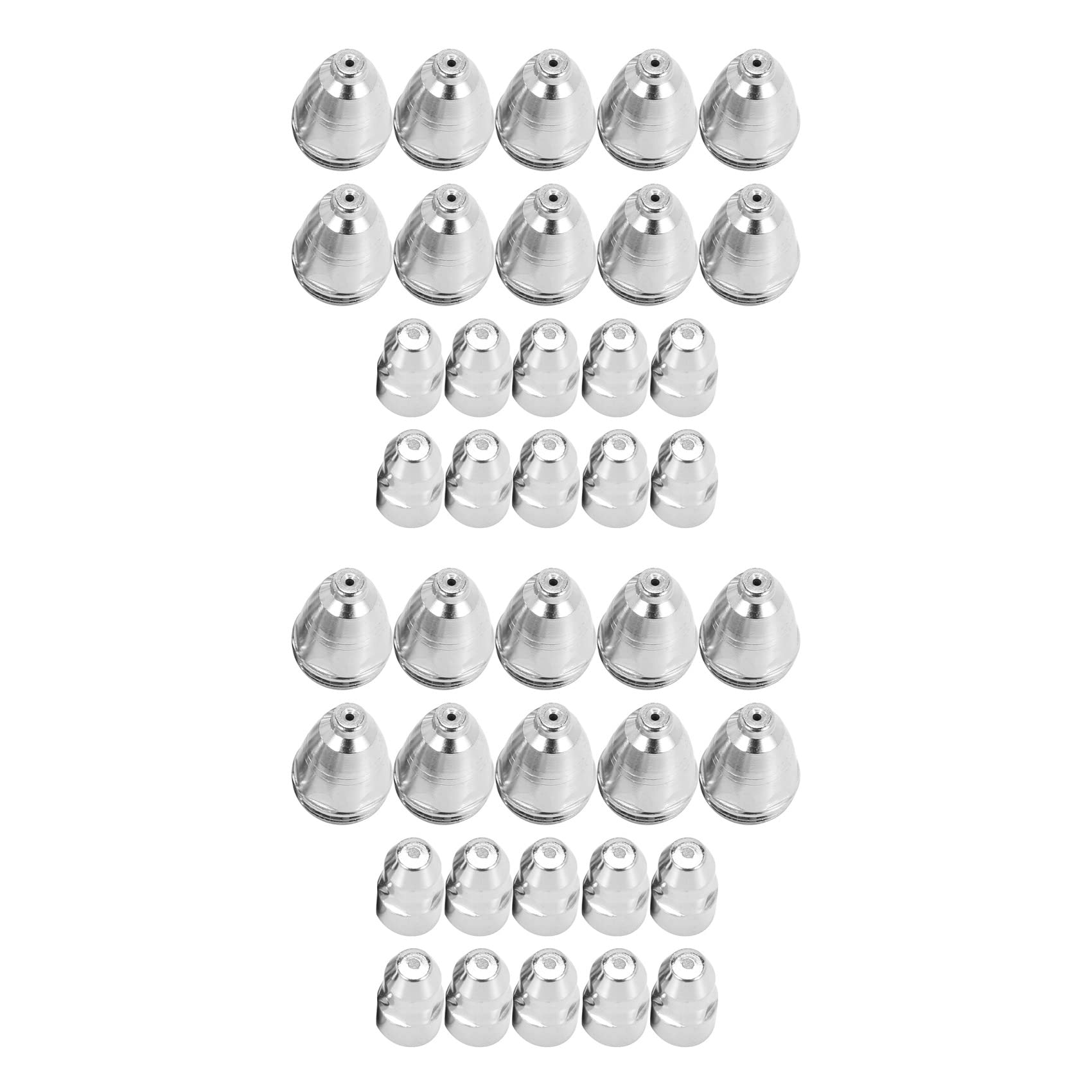 Jnchdghwa Silver P80 Air Plasma Nozzle 1.1Mm Plasma Cutting Machine Torch Consumables Cnc Cutting Electrode Nozzle 40 Pcs