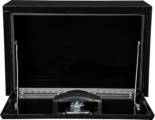 Vista 106 de Buyers Products 1704305 - Caja de acero negro para debajo de la carrocería con cierre de asa en T bloqueable, 24 x 24 x 36 pulgadas, fabricada