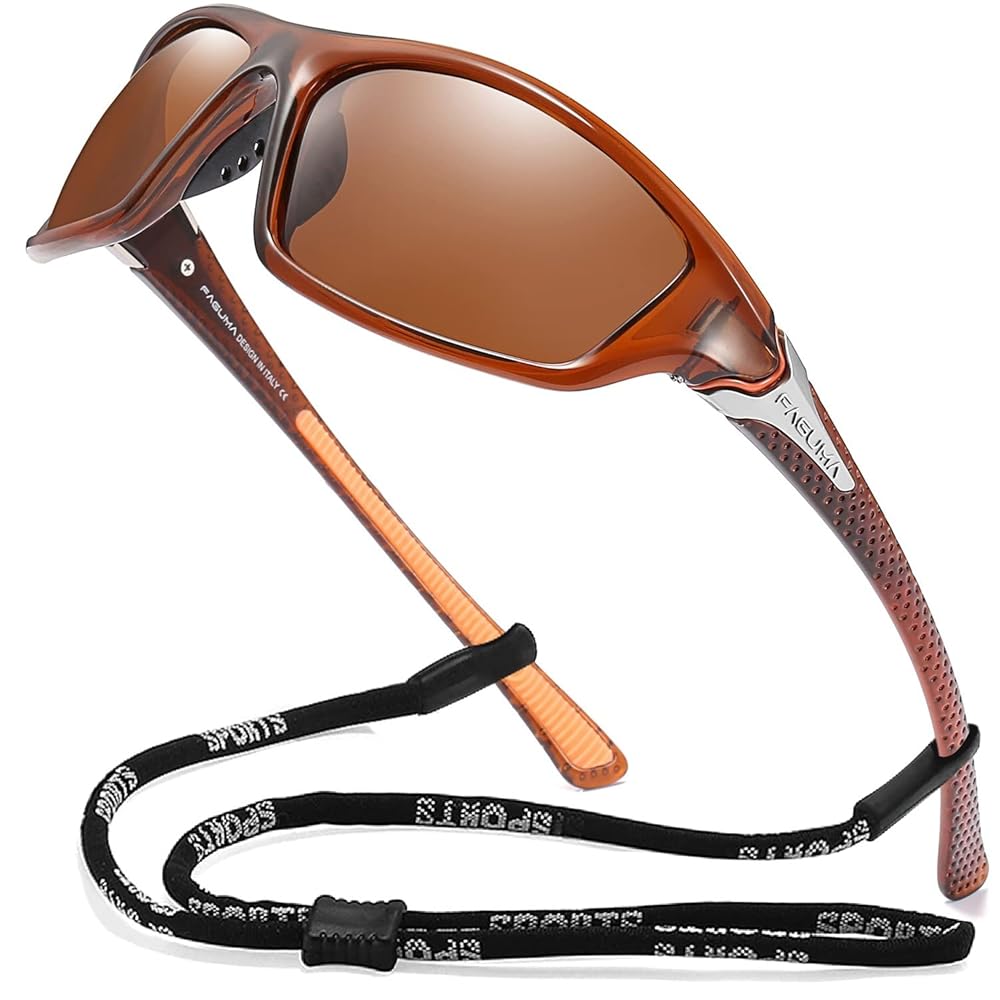 FAGUMA Sports Polarized Sunglasses For Men Cycling Driving Fishing UV400 Protection