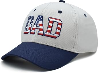 Dad Hat for Men, Adjustable Snapback Daddy Two Tone Baseball Cap, Fathers Day Birthday Gifts from Daughter Son