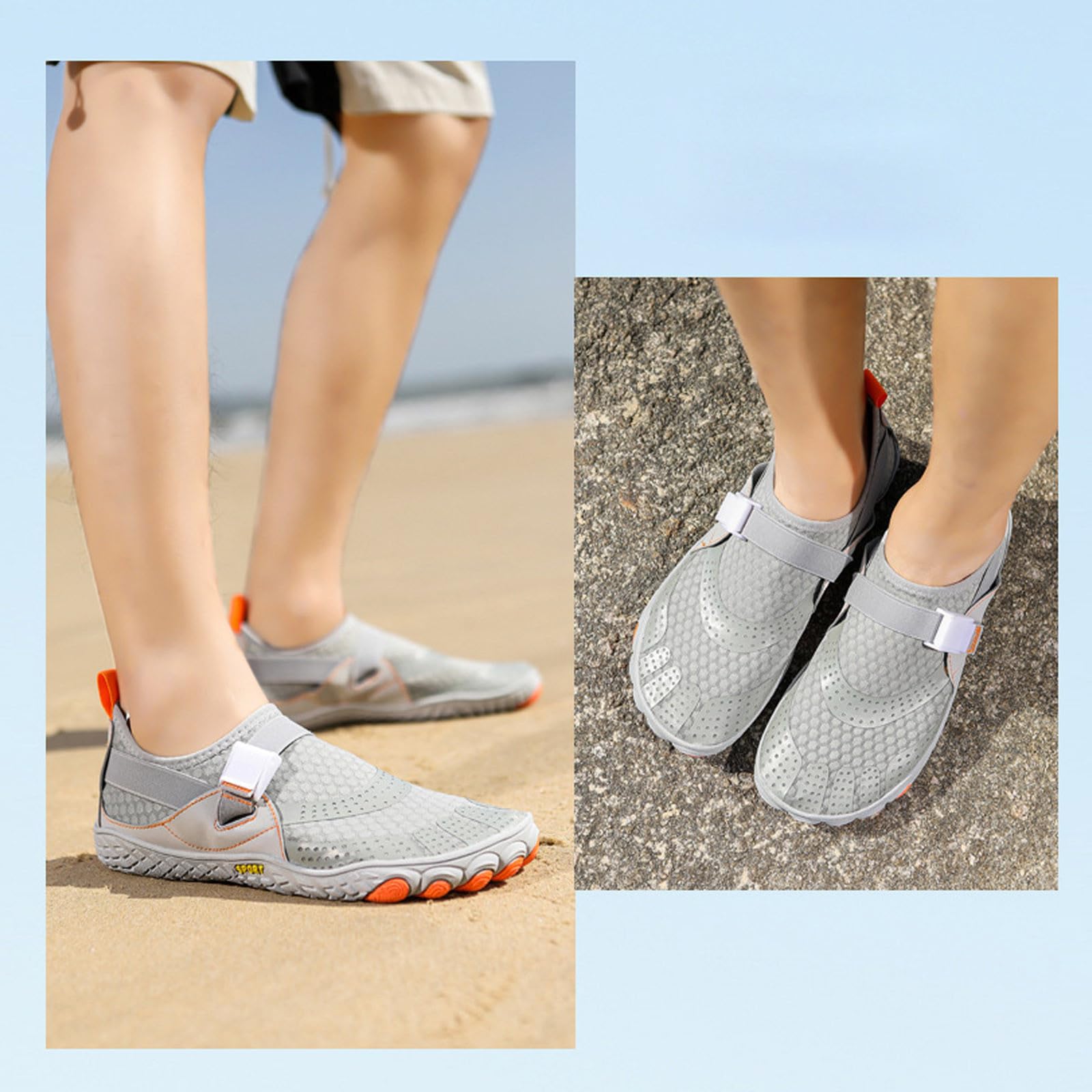 Générique Chaussures de Sport Aquatiques pour Homme - de Plein Air Antidérapantes pour Plage Natation Randonnée et Fitness avec Design Cinq Doigts