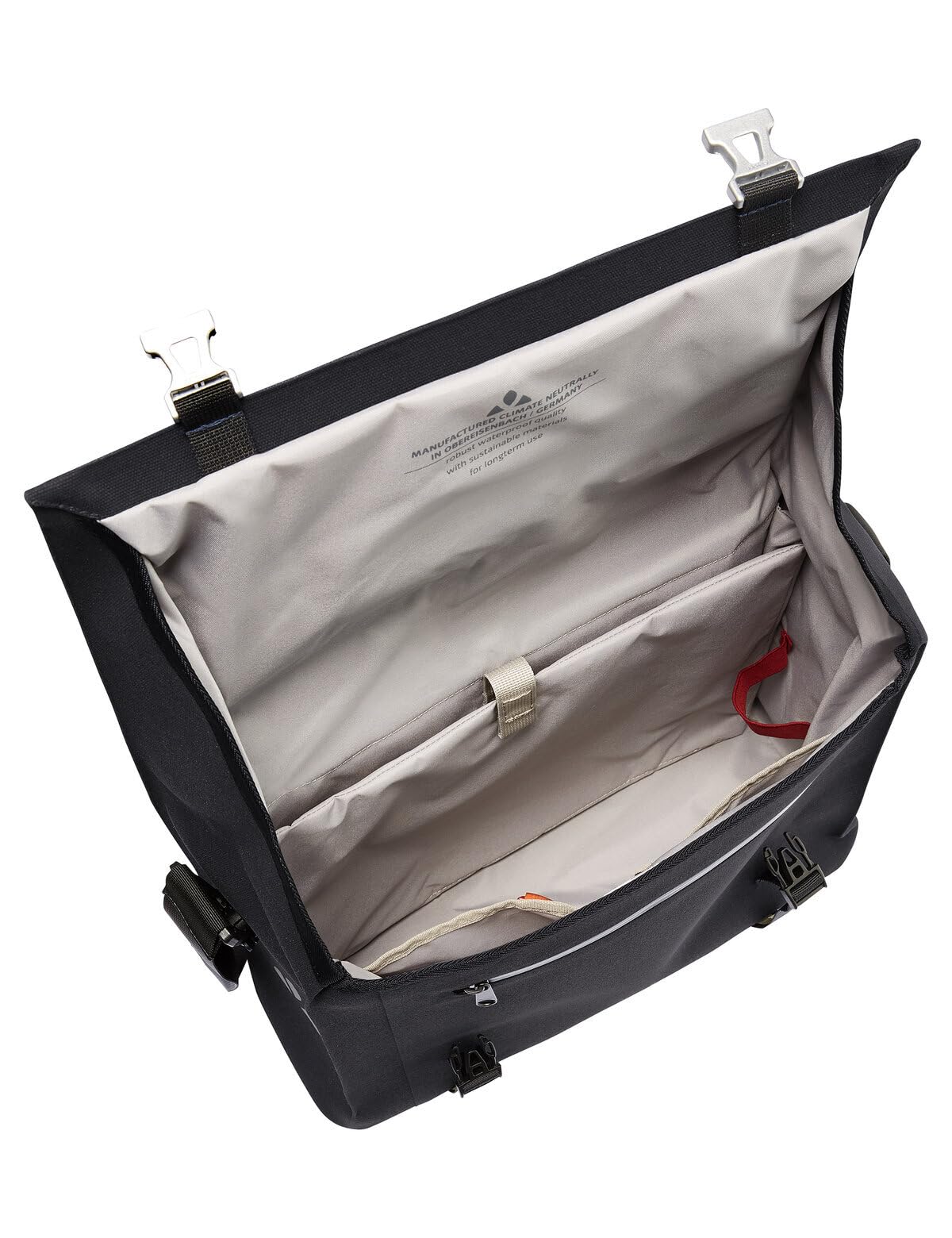 VAUDE Fahrrad Hinterradtasche Bayreuth IV M, 12 Liter, Office- Tasche mit Schultertragegurt, wasserdicht verschweißt, Made in Germany, black, Einheitsgröße