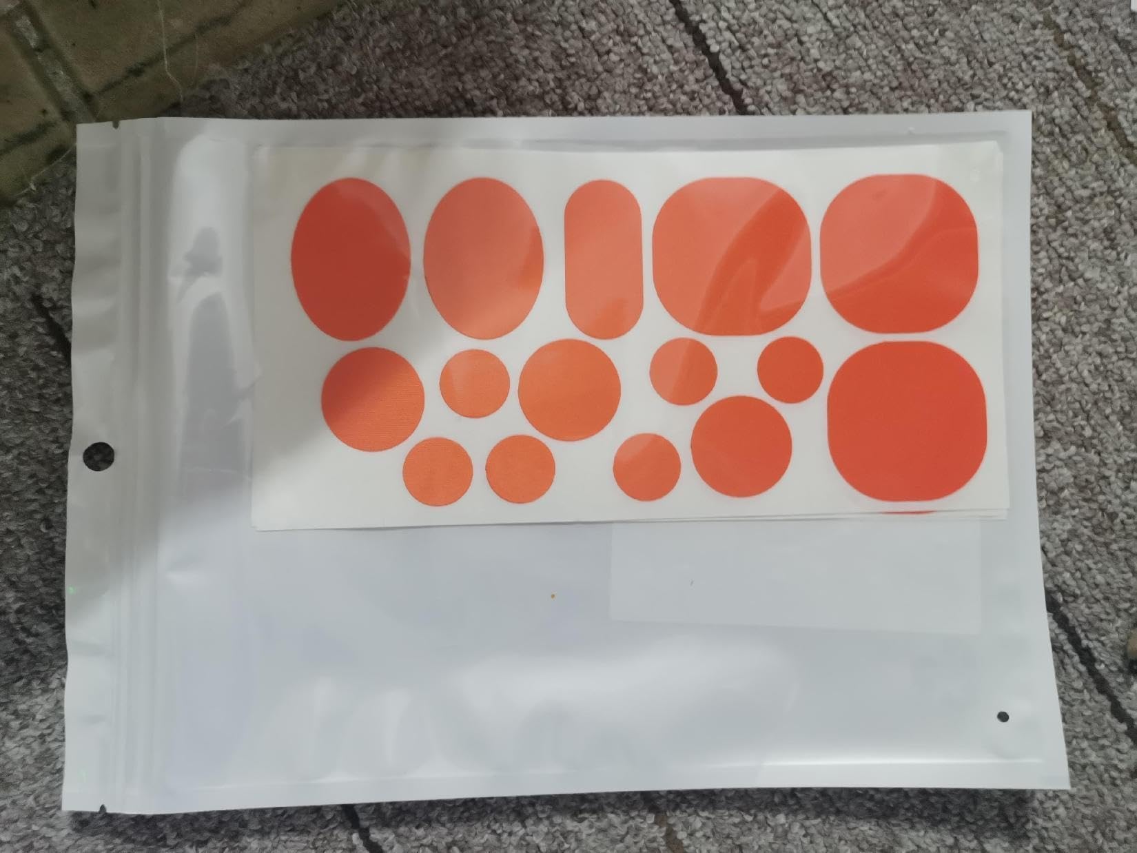 51 Toppe Autoadesive Per Riparare Piumini - Nylon, Impermeabili, Forme Multiple, Arancione - Foto 11