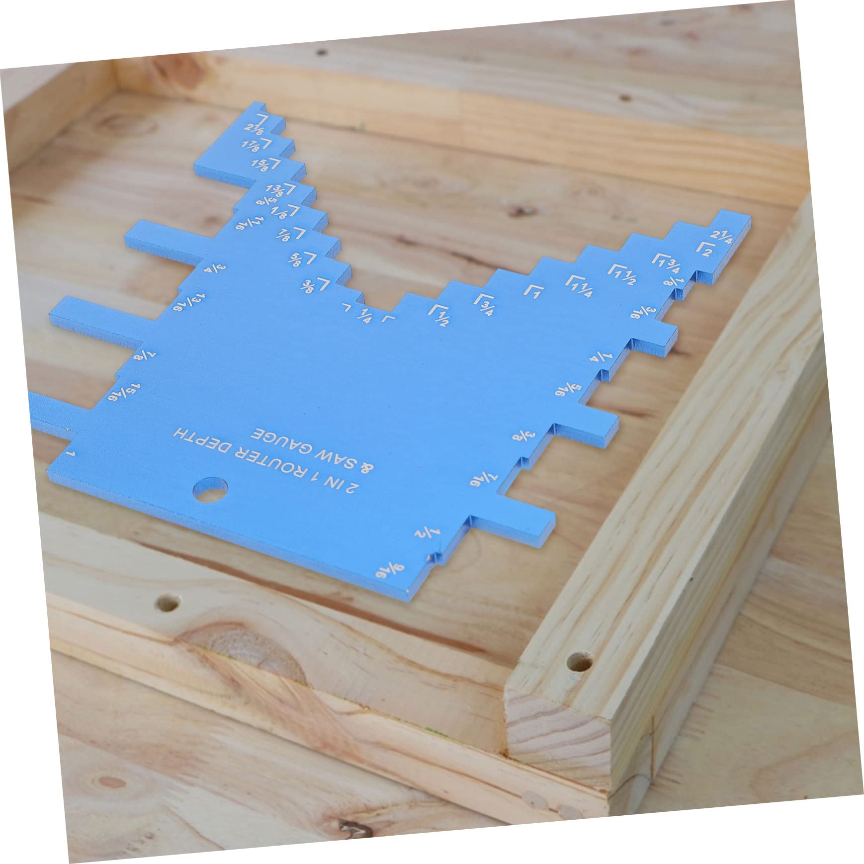 ARTIBETTER Step Depth Gauge for Router and Table Saw Portable Woodworking Tool with Engraved Scale Depth Settings From to Precision Gauge for Accurate Blade