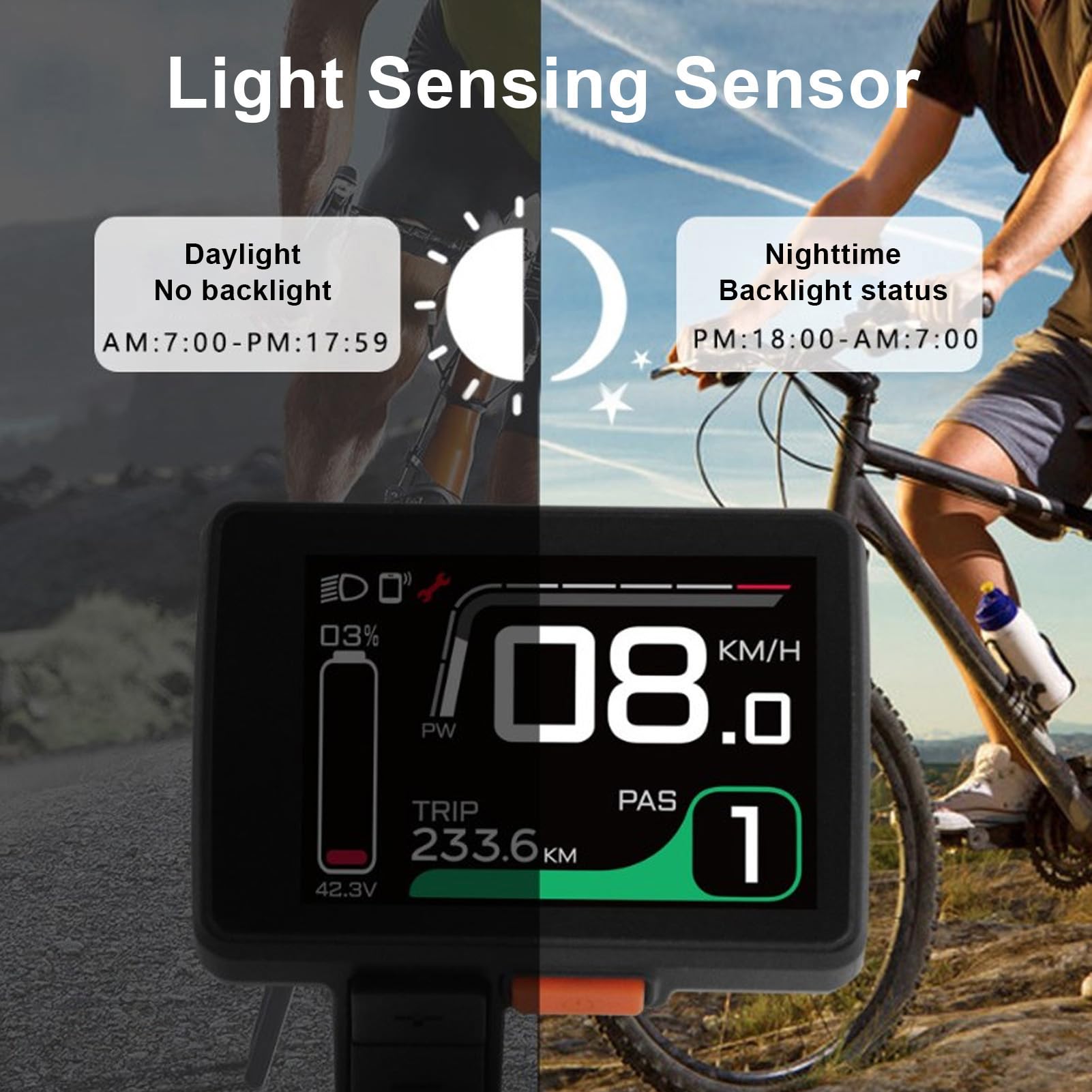 FEU ARRIÈRE DEL Fiable Pour Vélos électriques 36/48V Avec Sécurité