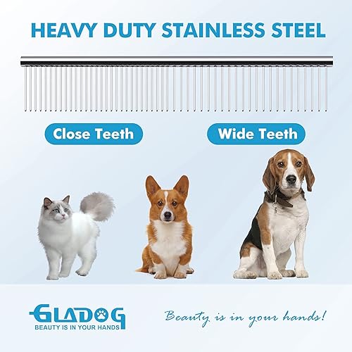 Vista 4 de GLADOG - Tijeras de aseo profesional para perros con puntas redondas de seguridad, 4 en 1, tijeras de aseo para perros y gatos