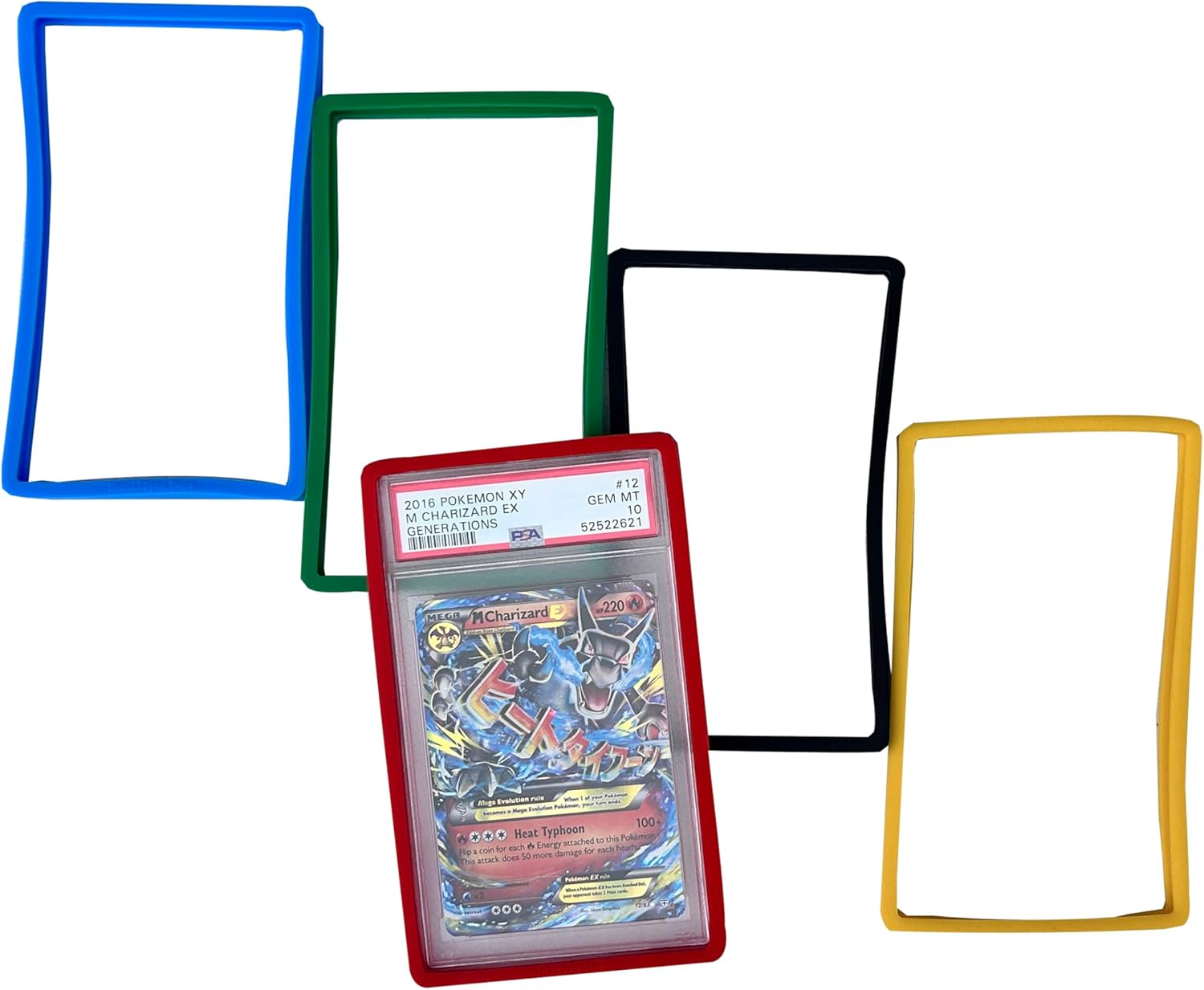 5X Dan123yal Toys Bumper Guard for PSA or Standard Graded Cards| Stacking Design | Corner and Edge Protector | [5 Pack Rainbow]
