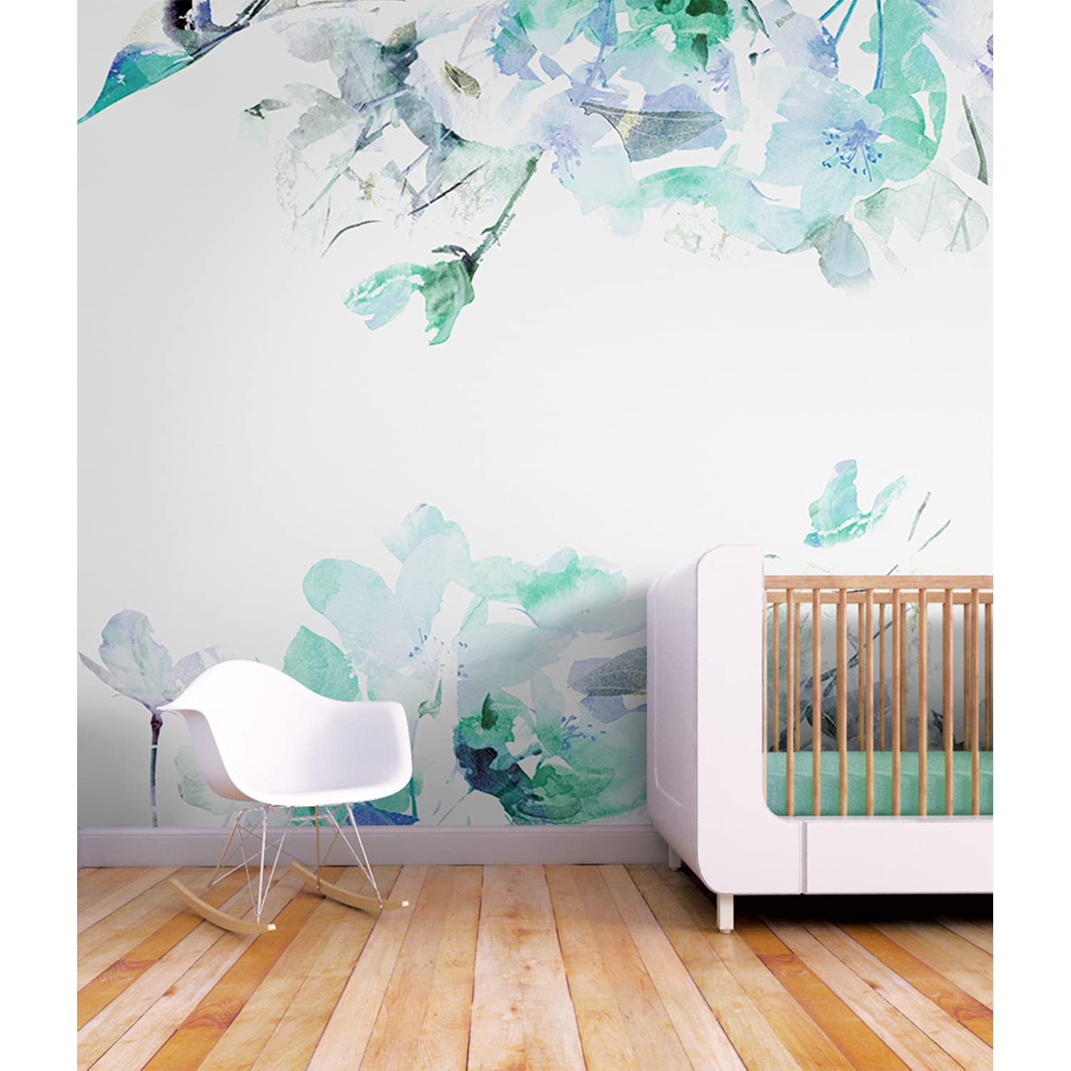 Papier peint floral printemps vintage pour créer un salon chaleureux et cosy