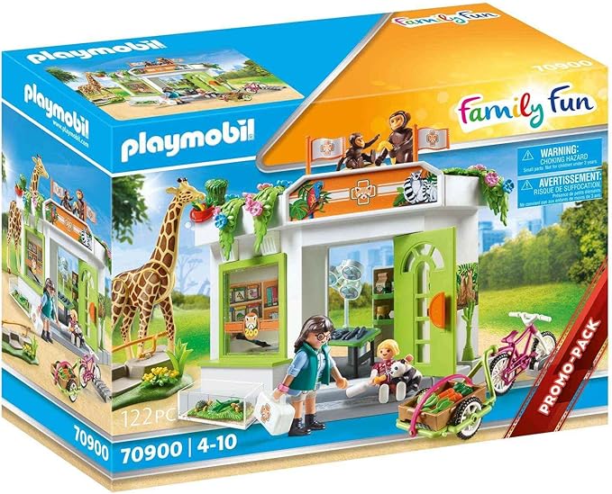 PLAYMOBIL 70900 Family Fun Consulta Veterinaria en el Zoo, Juguetes para niños a Partir de 4 años